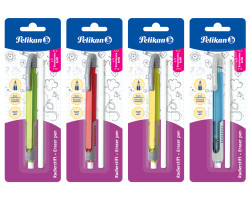 Pelikan Radierstift und Refill, farbig sortiert auf Blisterkarte